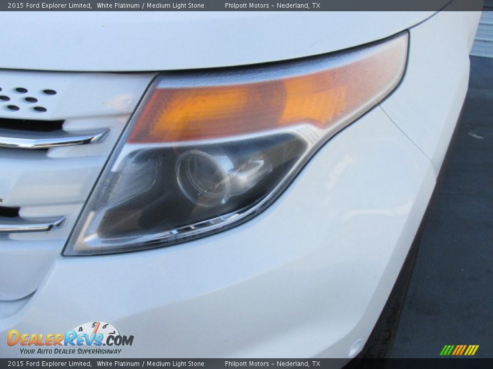 2015 Ford Explorer Limited White Platinum / Medium Light Stone Photo #9