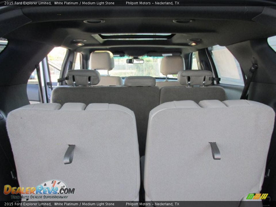 2015 Ford Explorer Limited White Platinum / Medium Light Stone Photo #17