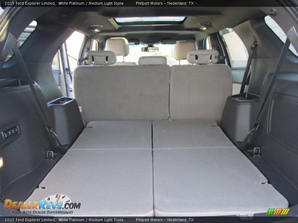 2015 Ford Explorer Limited White Platinum / Medium Light Stone Photo #18