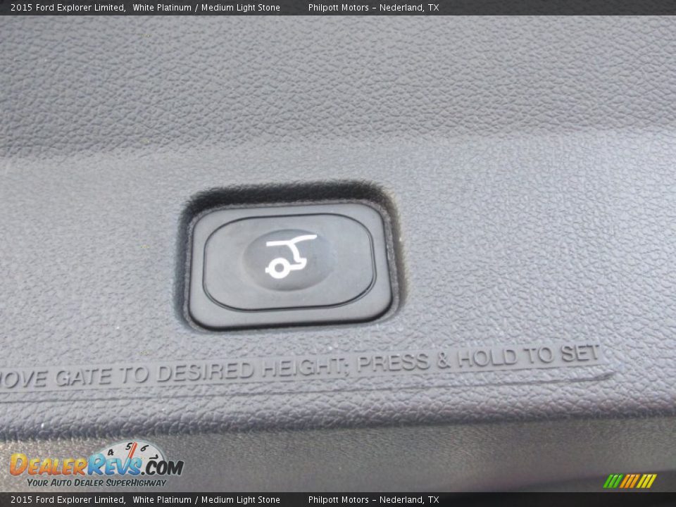 2015 Ford Explorer Limited White Platinum / Medium Light Stone Photo #19