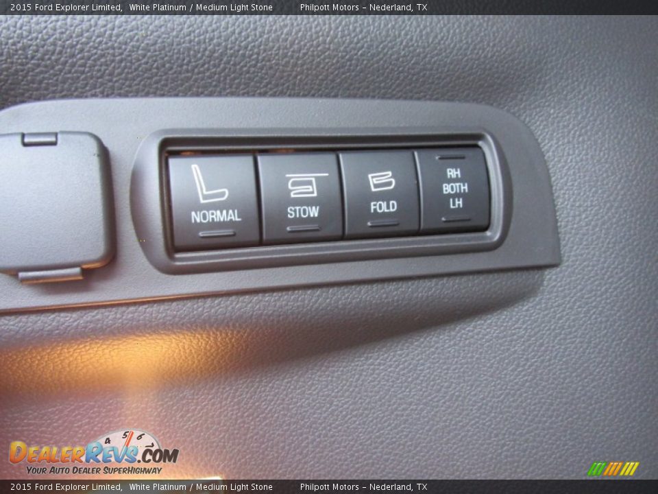 2015 Ford Explorer Limited White Platinum / Medium Light Stone Photo #20