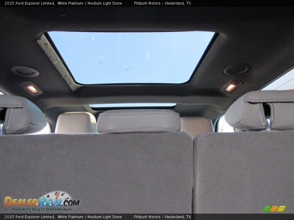 2015 Ford Explorer Limited White Platinum / Medium Light Stone Photo #21