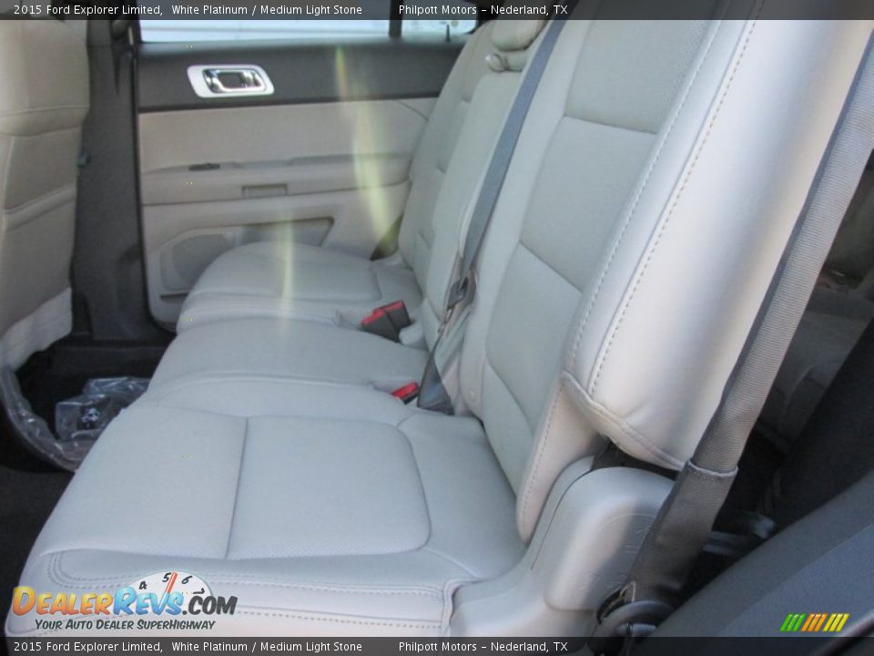 2015 Ford Explorer Limited White Platinum / Medium Light Stone Photo #23