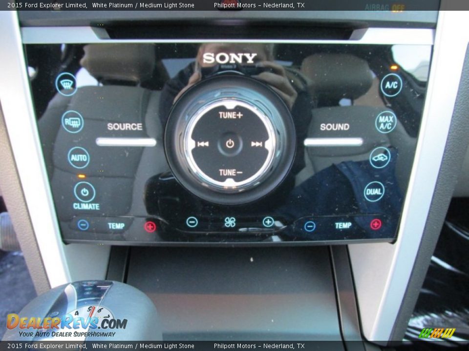 2015 Ford Explorer Limited White Platinum / Medium Light Stone Photo #31