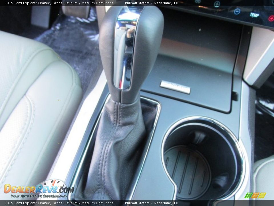 2015 Ford Explorer Limited White Platinum / Medium Light Stone Photo #32