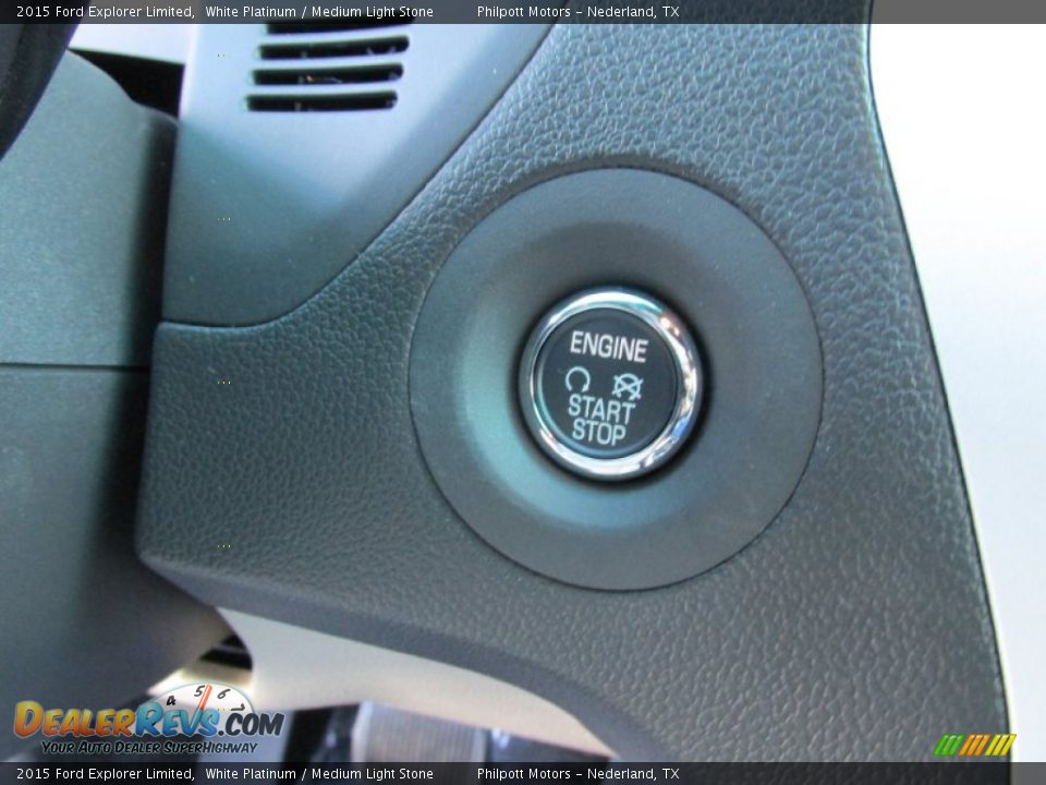 2015 Ford Explorer Limited White Platinum / Medium Light Stone Photo #33