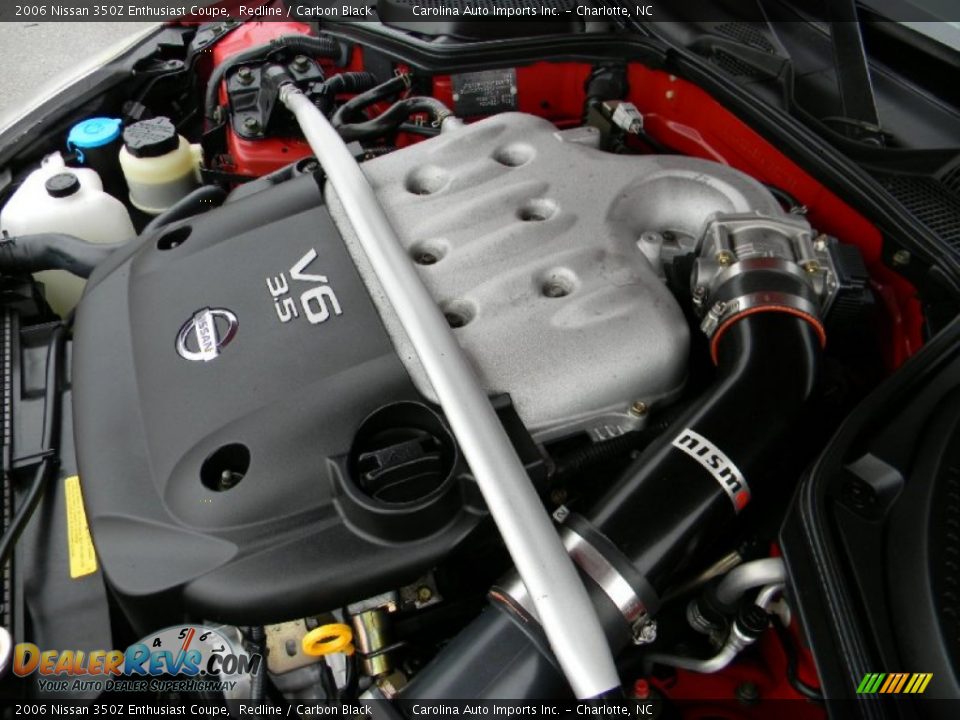 2006 Nissan 350Z Enthusiast Coupe Redline / Carbon Black Photo #25