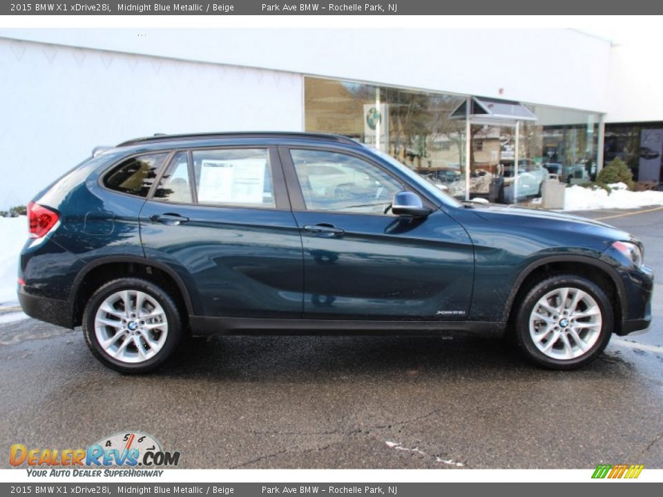 2015 BMW X1 xDrive28i Midnight Blue Metallic / Beige Photo #2