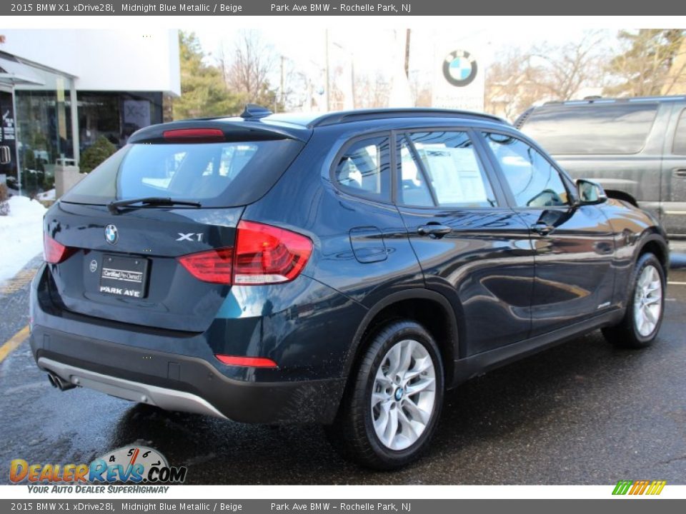 2015 BMW X1 xDrive28i Midnight Blue Metallic / Beige Photo #3