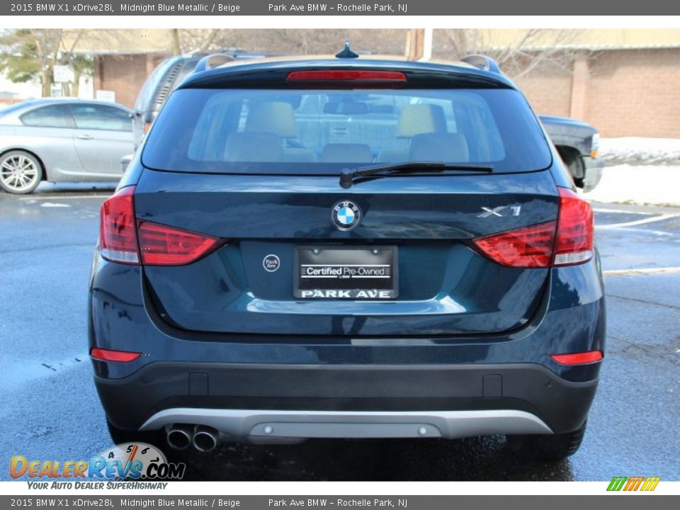 2015 BMW X1 xDrive28i Midnight Blue Metallic / Beige Photo #4