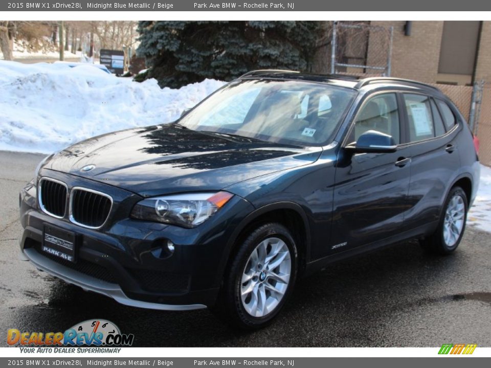 2015 BMW X1 xDrive28i Midnight Blue Metallic / Beige Photo #6