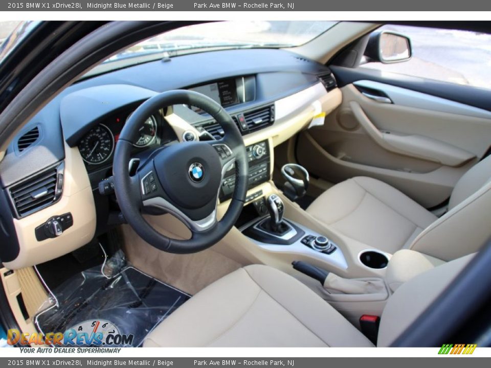 Beige Interior - 2015 BMW X1 xDrive28i Photo #10