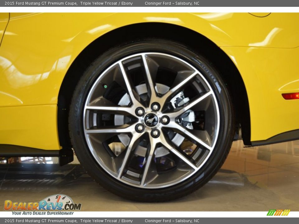 2015 Ford Mustang GT Premium Coupe Triple Yellow Tricoat / Ebony Photo #9