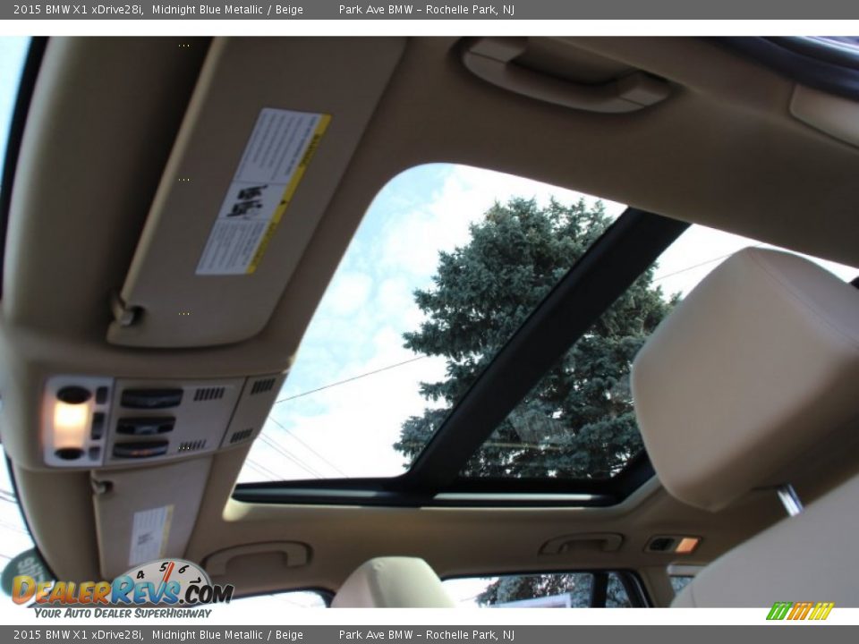 2015 BMW X1 xDrive28i Midnight Blue Metallic / Beige Photo #14