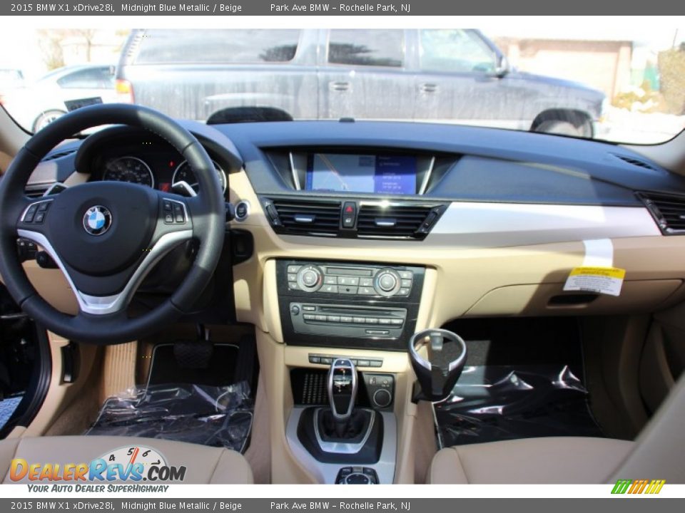 2015 BMW X1 xDrive28i Midnight Blue Metallic / Beige Photo #15