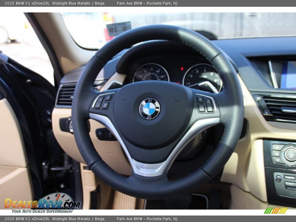 2015 BMW X1 xDrive28i Midnight Blue Metallic / Beige Photo #18