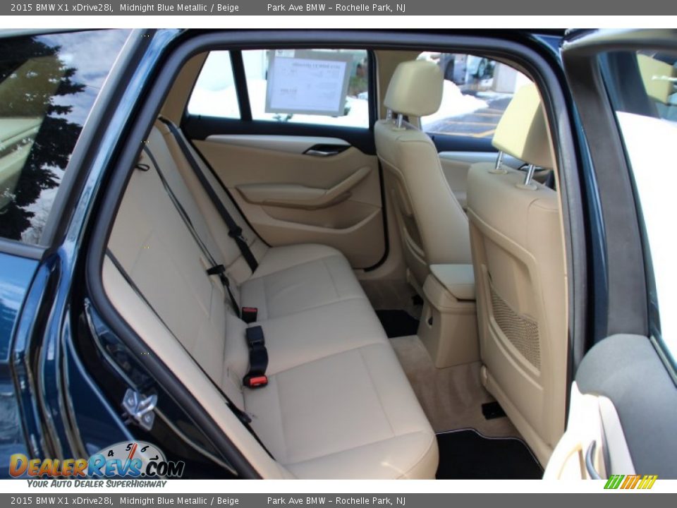 2015 BMW X1 xDrive28i Midnight Blue Metallic / Beige Photo #25