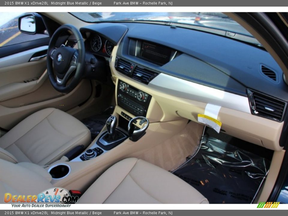 2015 BMW X1 xDrive28i Midnight Blue Metallic / Beige Photo #27