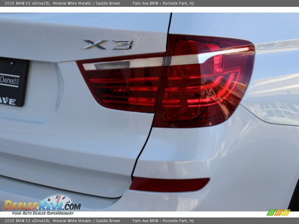 2015 BMW X3 xDrive28i Mineral White Metallic / Saddle Brown Photo #24