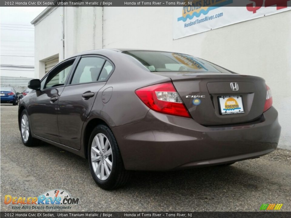 2012 Honda Civic EX Sedan Urban Titanium Metallic / Beige Photo #4