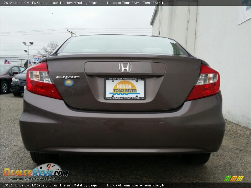 2012 Honda Civic EX Sedan Urban Titanium Metallic / Beige Photo #6