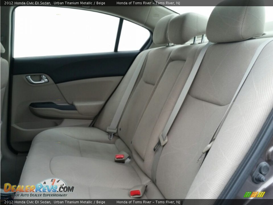 2012 Honda Civic EX Sedan Urban Titanium Metallic / Beige Photo #7
