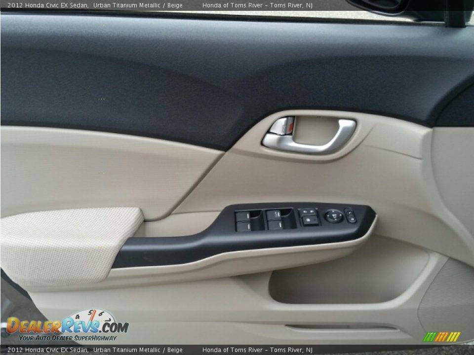 2012 Honda Civic EX Sedan Urban Titanium Metallic / Beige Photo #9