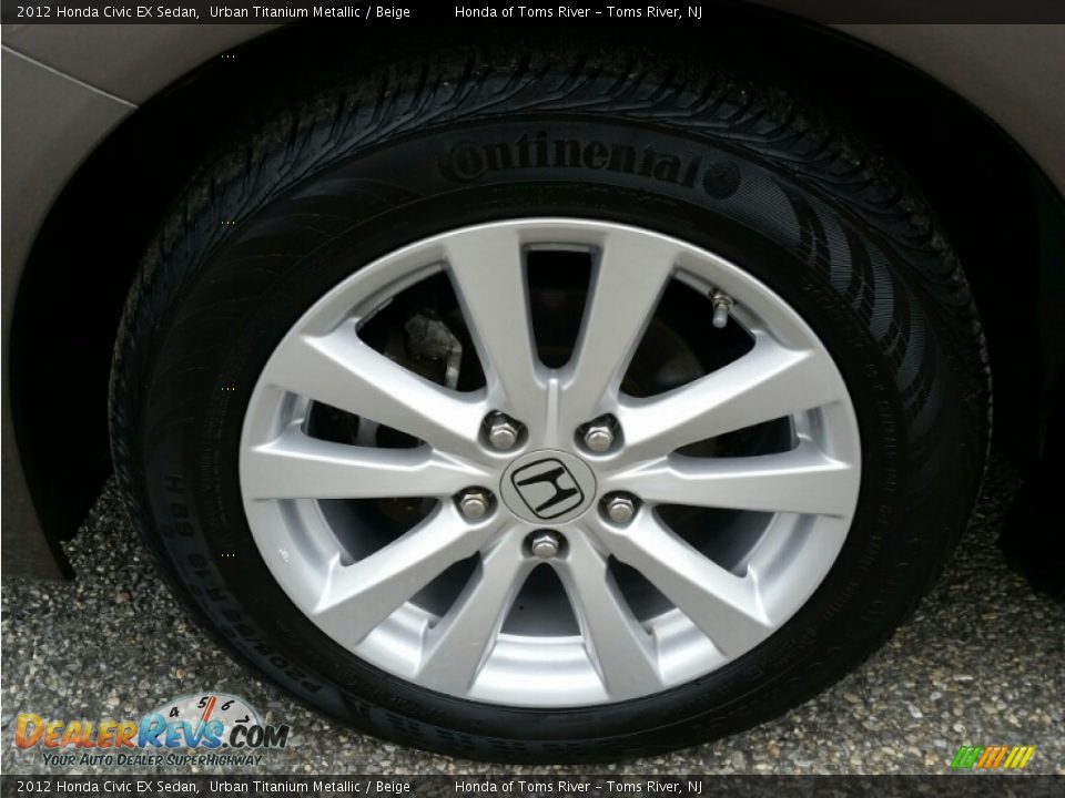 2012 Honda Civic EX Sedan Urban Titanium Metallic / Beige Photo #12