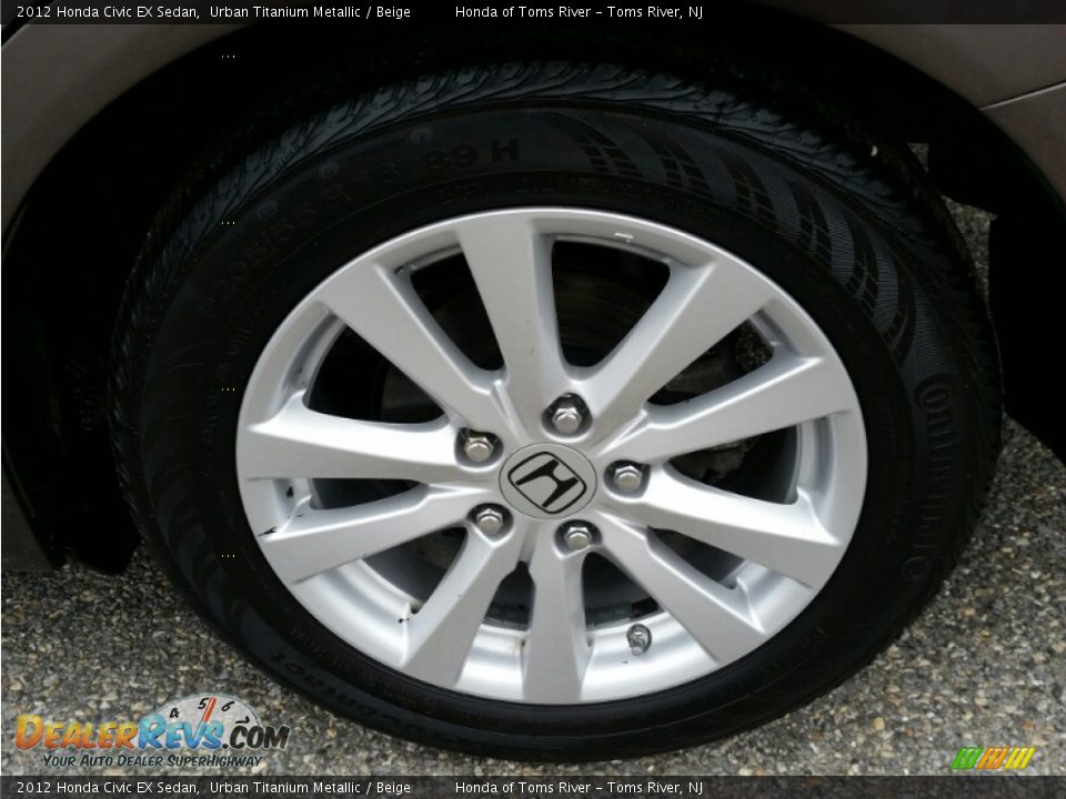 2012 Honda Civic EX Sedan Urban Titanium Metallic / Beige Photo #13