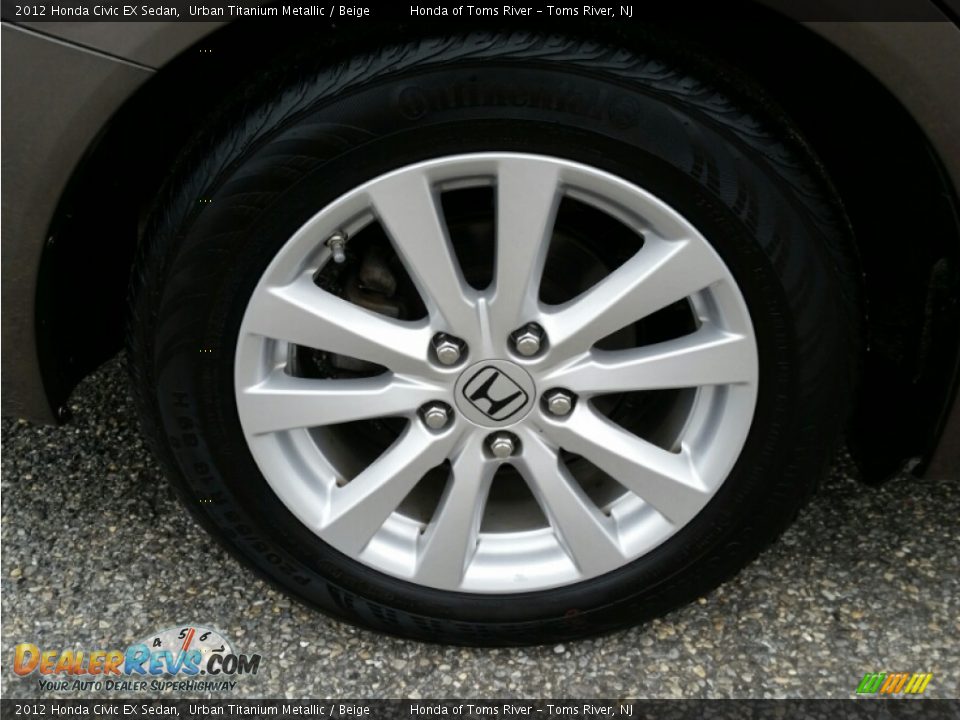 2012 Honda Civic EX Sedan Urban Titanium Metallic / Beige Photo #17