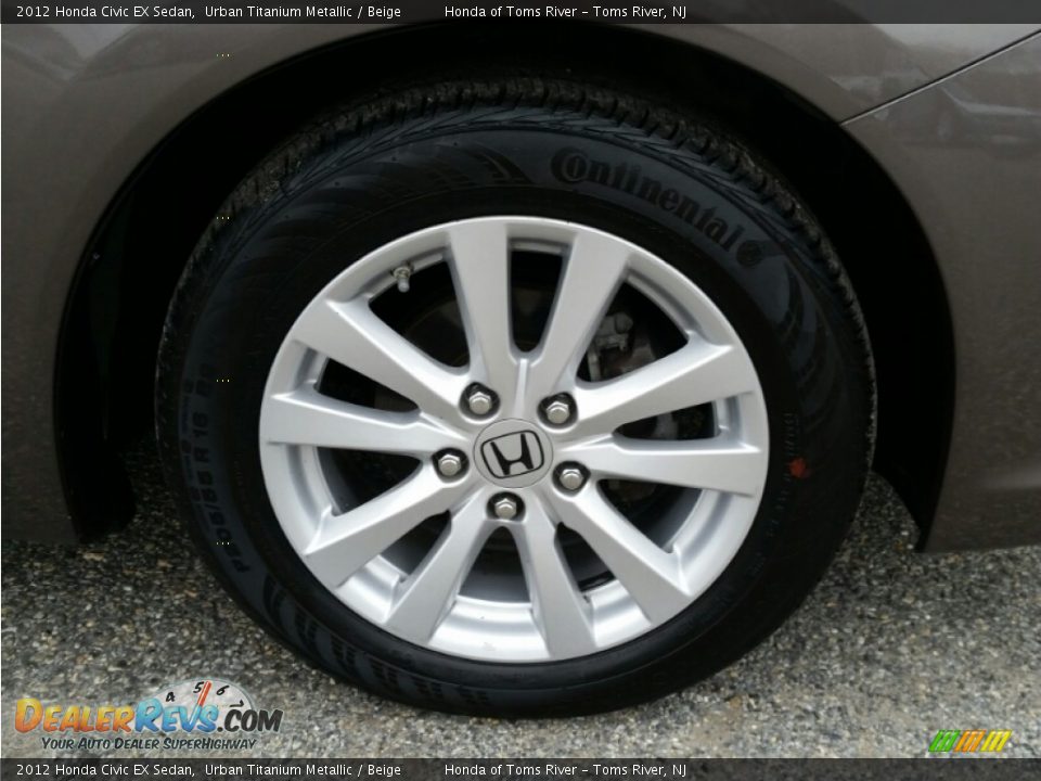 2012 Honda Civic EX Sedan Urban Titanium Metallic / Beige Photo #18