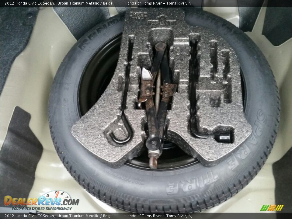 2012 Honda Civic EX Sedan Urban Titanium Metallic / Beige Photo #20