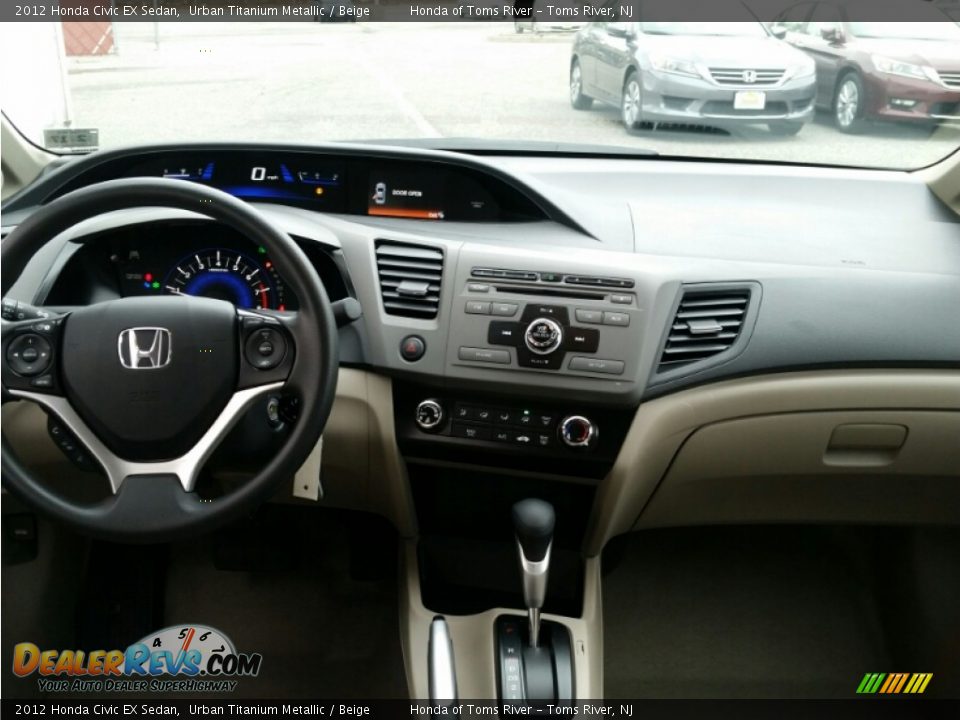 2012 Honda Civic EX Sedan Urban Titanium Metallic / Beige Photo #22