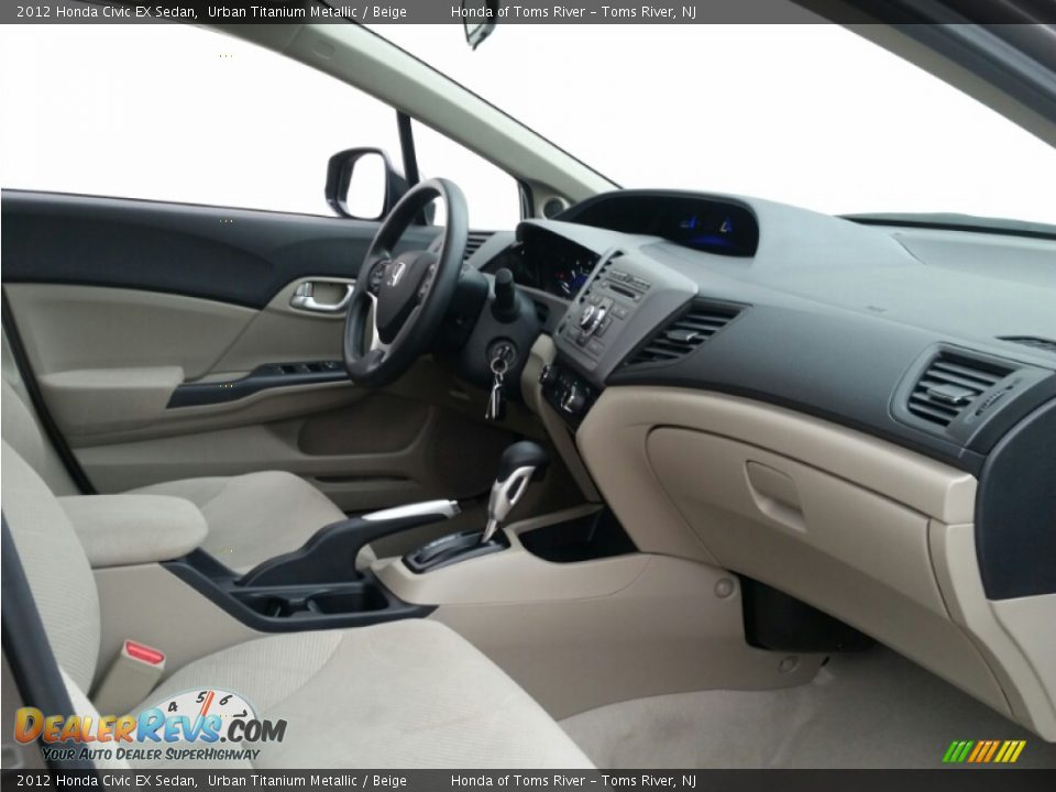 2012 Honda Civic EX Sedan Urban Titanium Metallic / Beige Photo #23