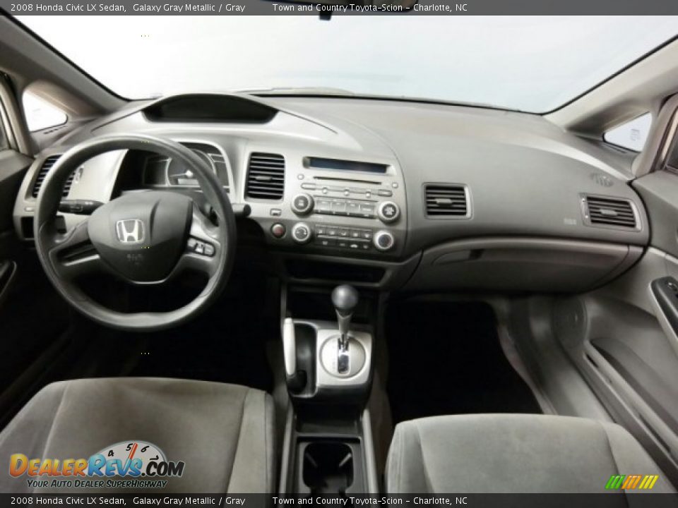 2008 Honda Civic LX Sedan Galaxy Gray Metallic / Gray Photo #17