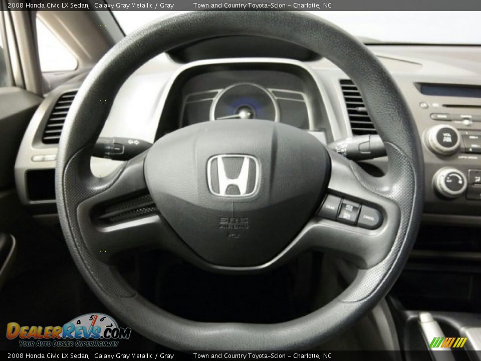 2008 Honda Civic LX Sedan Galaxy Gray Metallic / Gray Photo #21