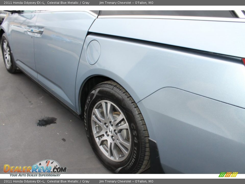 2011 Honda Odyssey EX-L Celestial Blue Metallic / Gray Photo #4