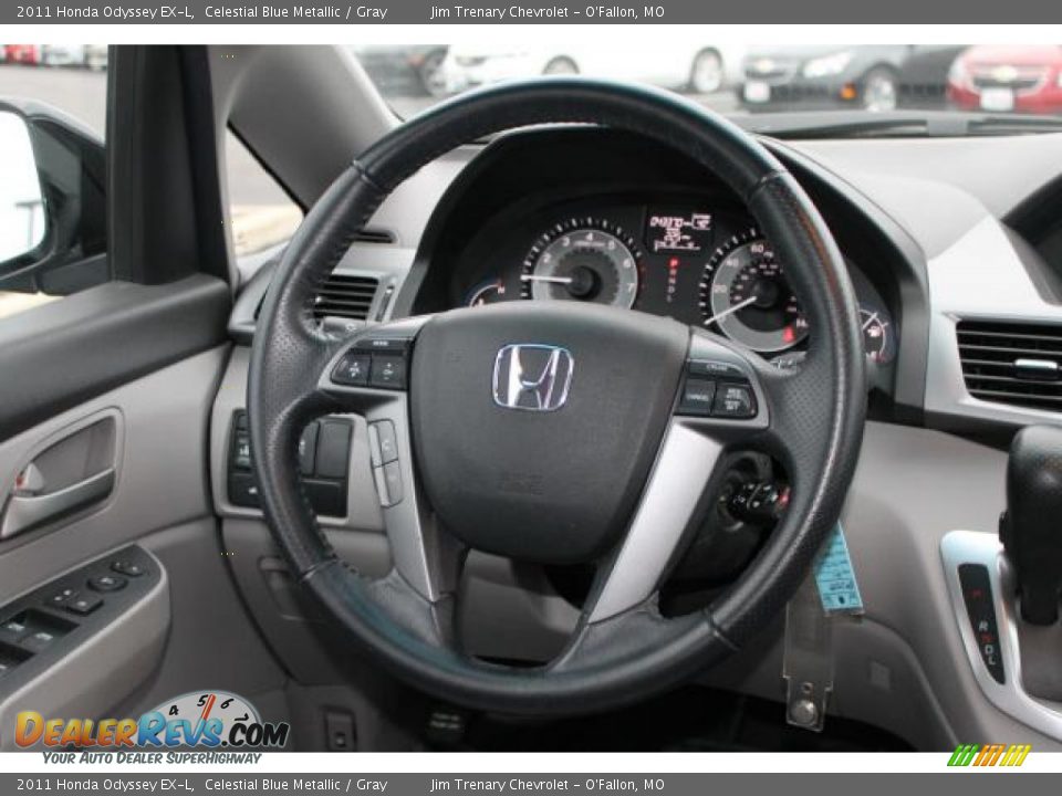 2011 Honda Odyssey EX-L Celestial Blue Metallic / Gray Photo #11
