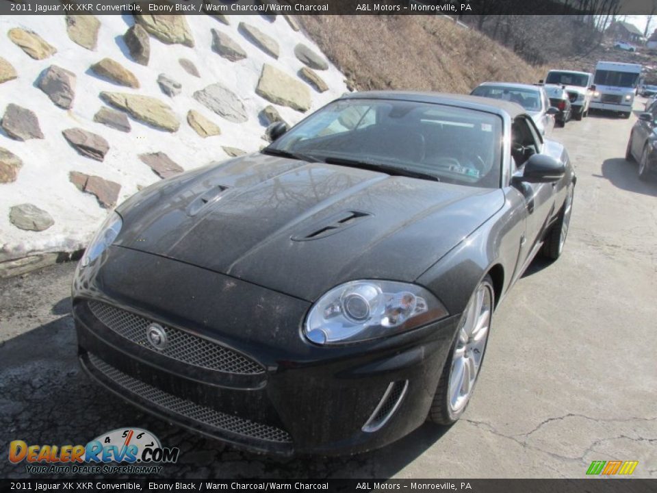 2011 Jaguar XK XKR Convertible Ebony Black / Warm Charcoal/Warm Charcoal Photo #9