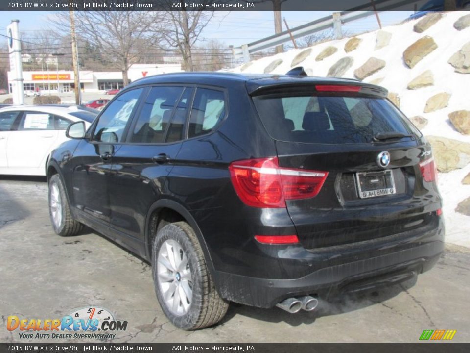 2015 BMW X3 xDrive28i Jet Black / Saddle Brown Photo #4