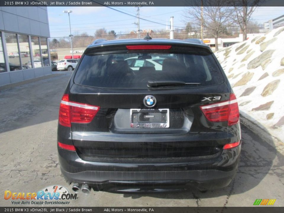 2015 BMW X3 xDrive28i Jet Black / Saddle Brown Photo #5