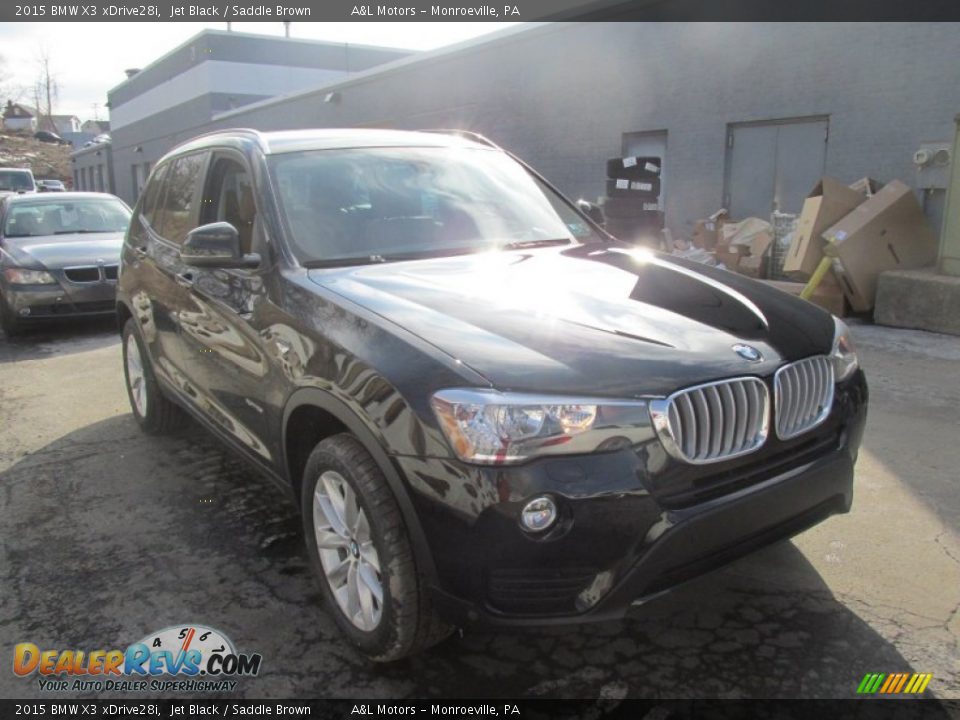 2015 BMW X3 xDrive28i Jet Black / Saddle Brown Photo #7