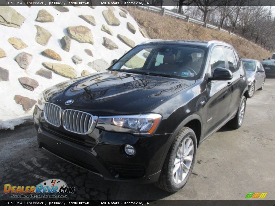 2015 BMW X3 xDrive28i Jet Black / Saddle Brown Photo #9