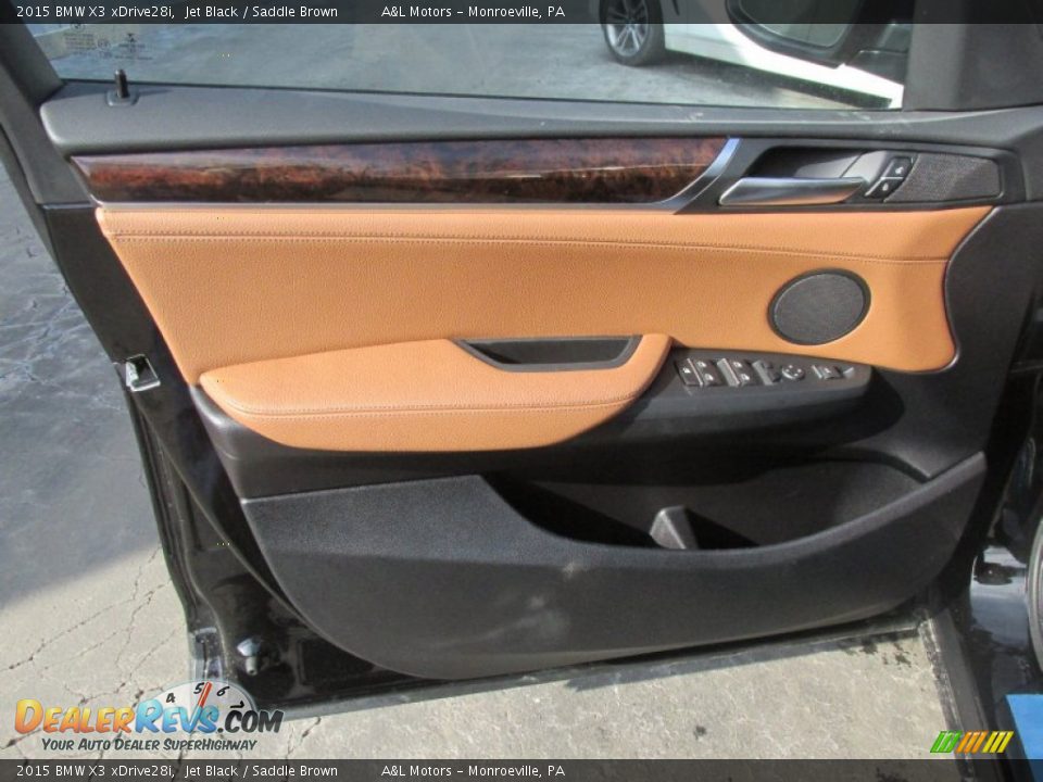 2015 BMW X3 xDrive28i Jet Black / Saddle Brown Photo #10