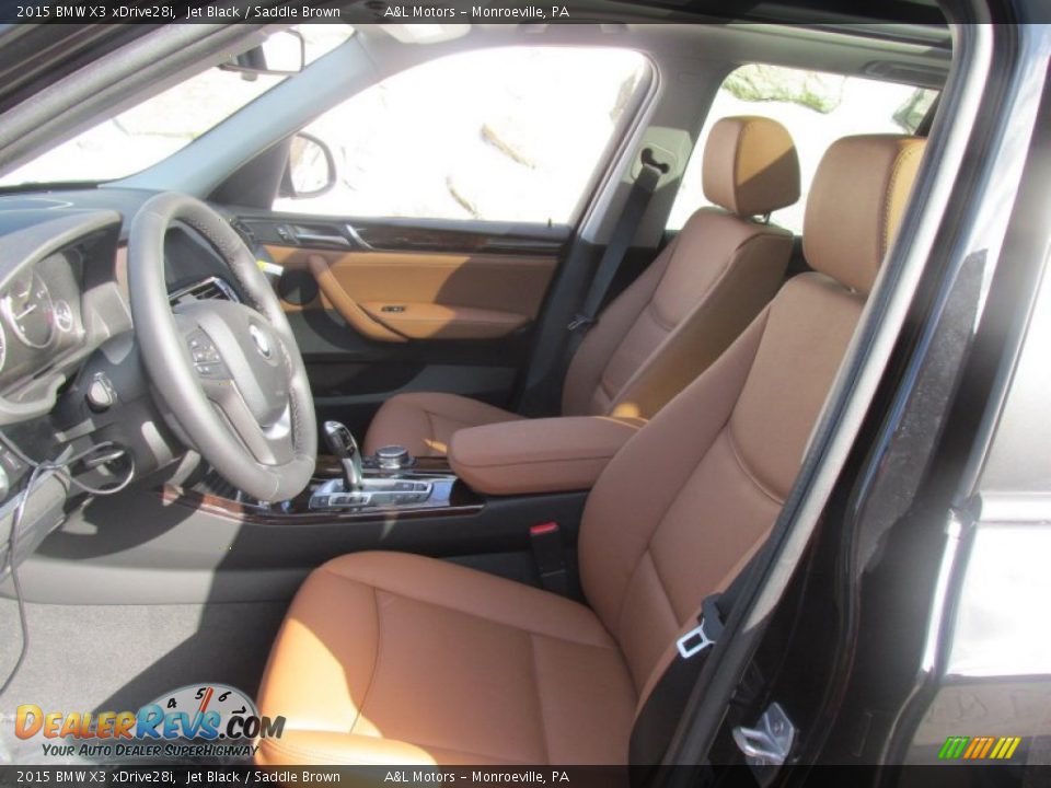 2015 BMW X3 xDrive28i Jet Black / Saddle Brown Photo #12