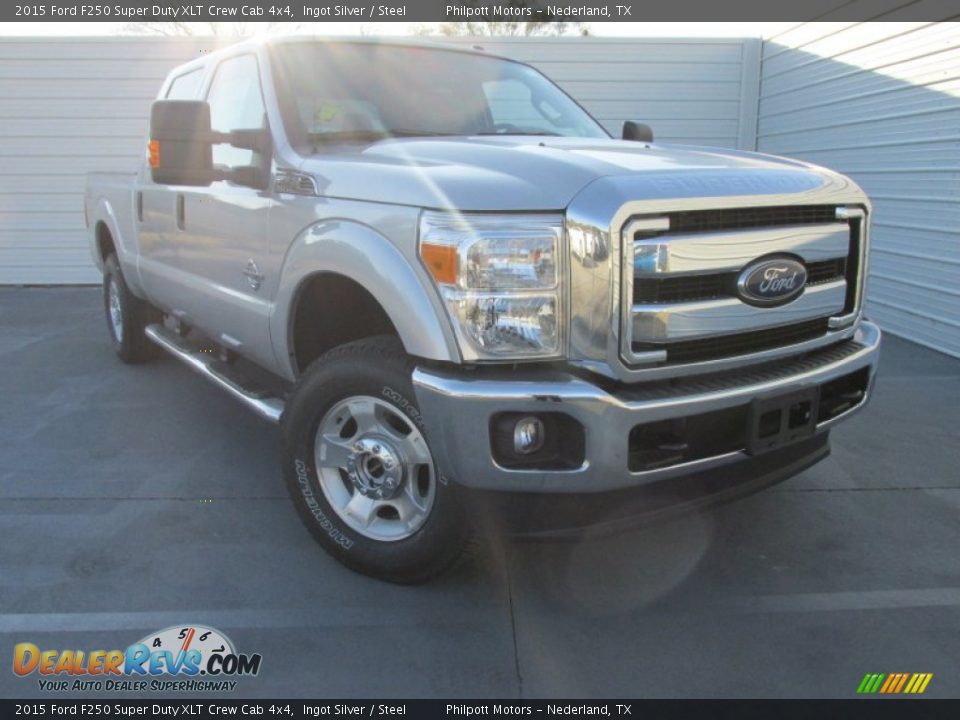 2015 Ford F250 Super Duty XLT Crew Cab 4x4 Ingot Silver / Steel Photo #1