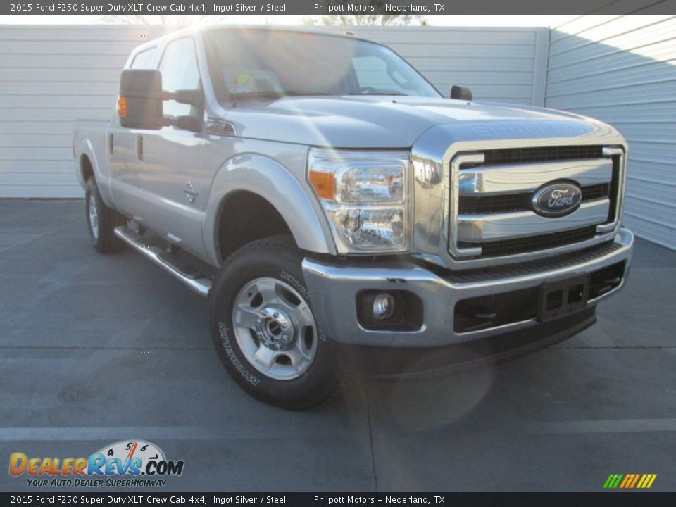 2015 Ford F250 Super Duty XLT Crew Cab 4x4 Ingot Silver / Steel Photo #2