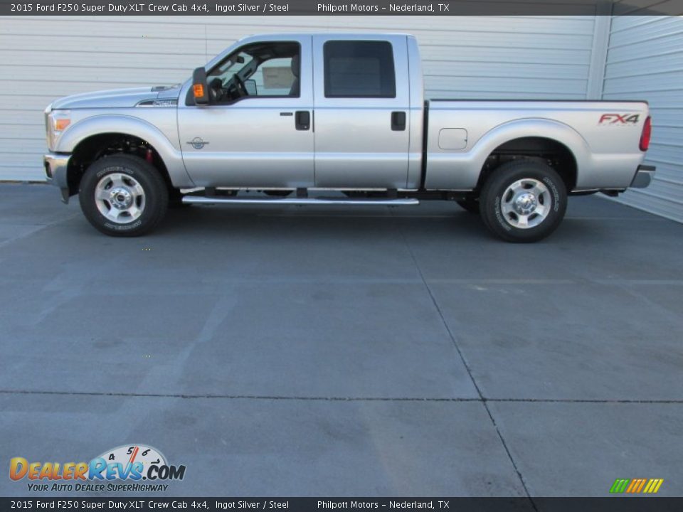 2015 Ford F250 Super Duty XLT Crew Cab 4x4 Ingot Silver / Steel Photo #6