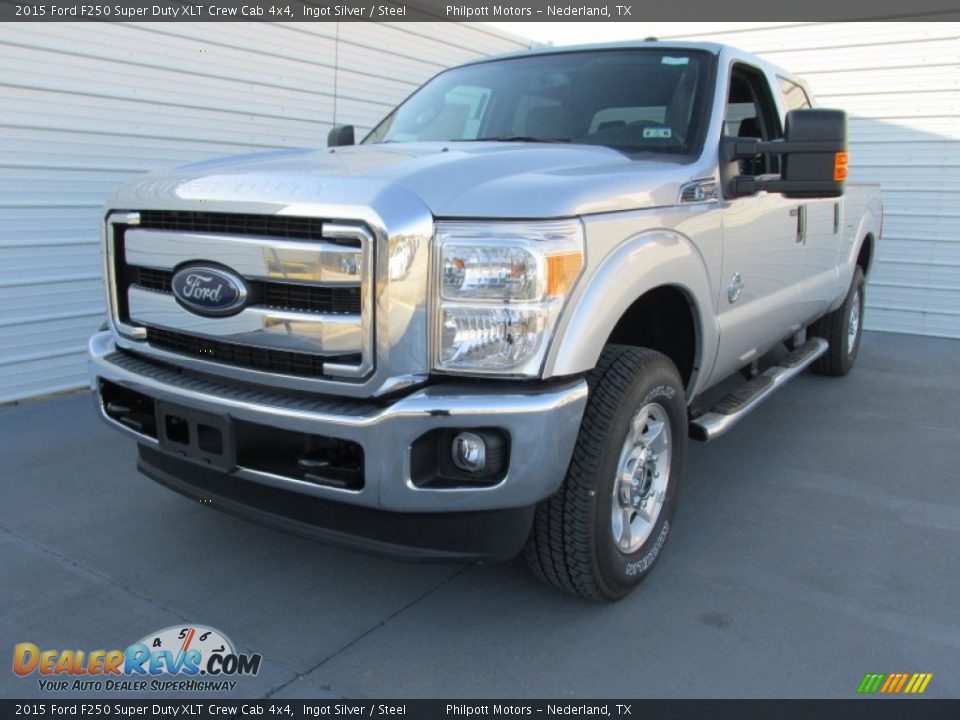 2015 Ford F250 Super Duty XLT Crew Cab 4x4 Ingot Silver / Steel Photo #7