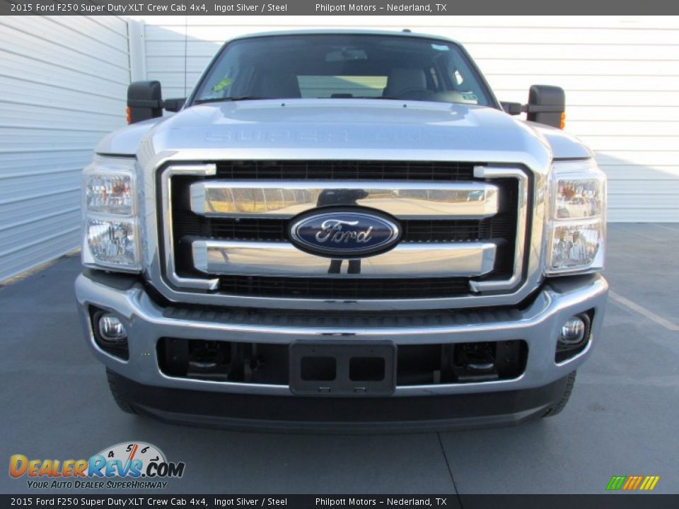 2015 Ford F250 Super Duty XLT Crew Cab 4x4 Ingot Silver / Steel Photo #8